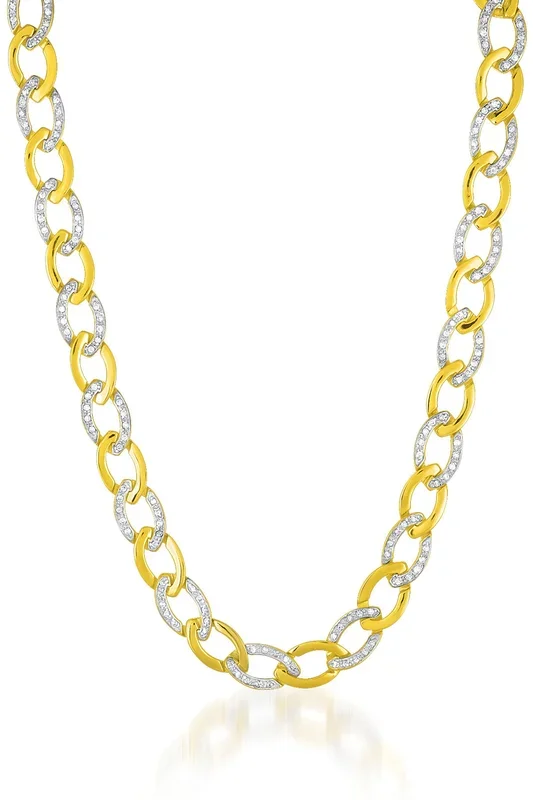 Pompidou Dual Golden Chain Necklace