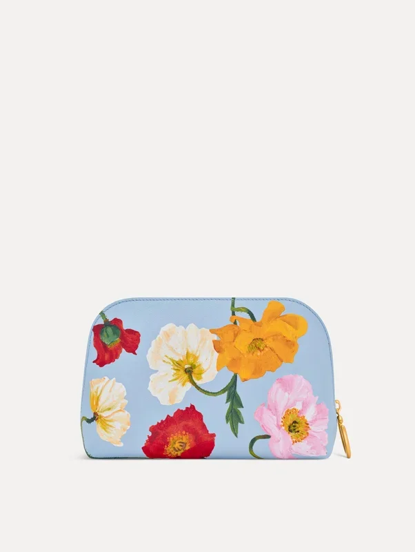 Poppy-Printed Medium Cosmetic Case