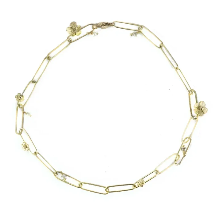 Popsicle Bracelet with Diamonds and Flowers