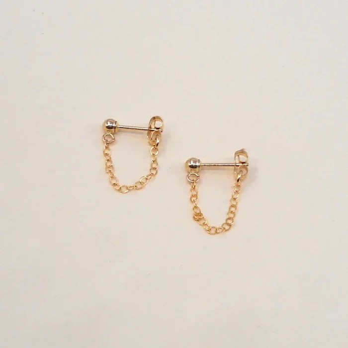 Post With Chain Earrings Wholesale