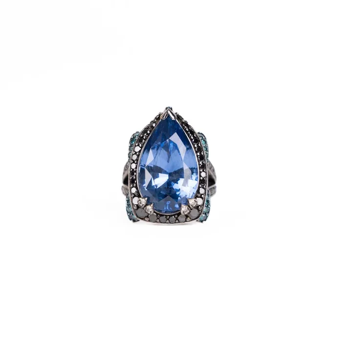 Pre-Owned Blue Sapphire and Diamond Ring
