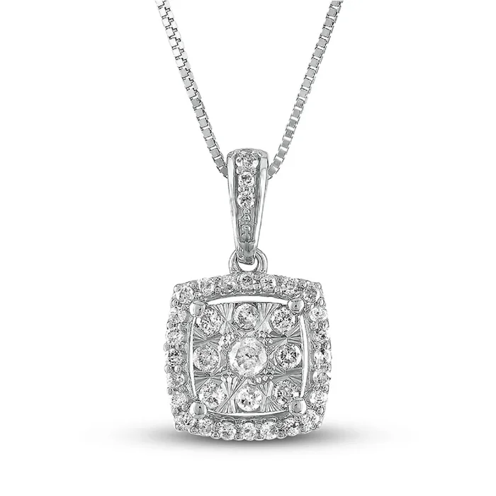 Pre-Owned Kay 1/4ct Diamond Necklace in 10K White Gold
