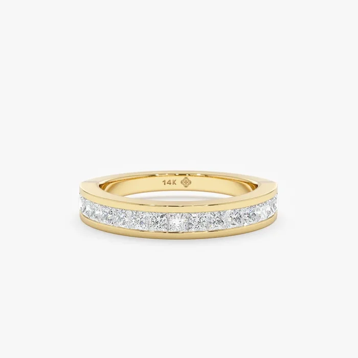 Princess-Cut Diamond Half Eternity Ring, Paloma