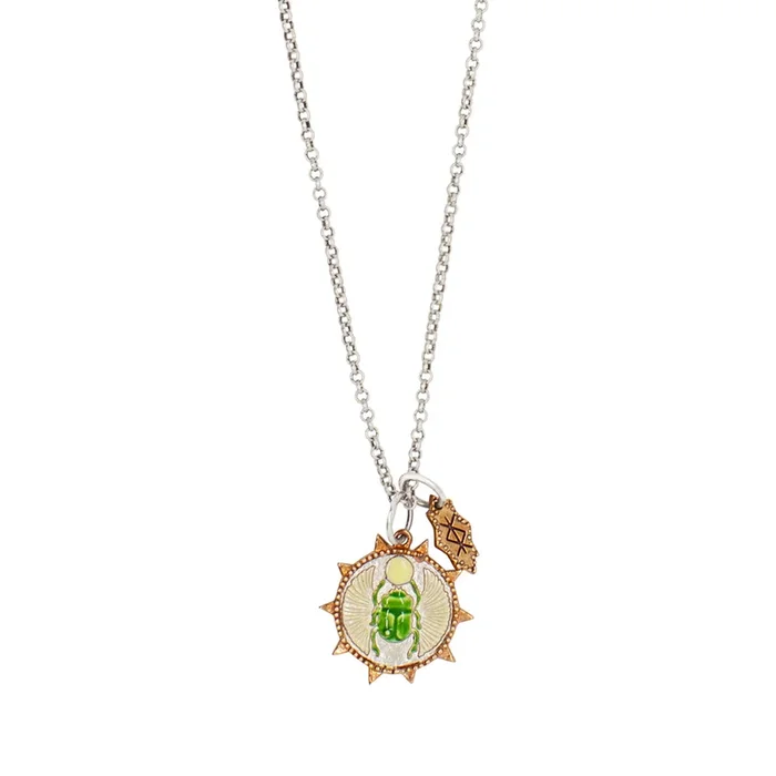 Protection Charm Necklace – Winged Scarab