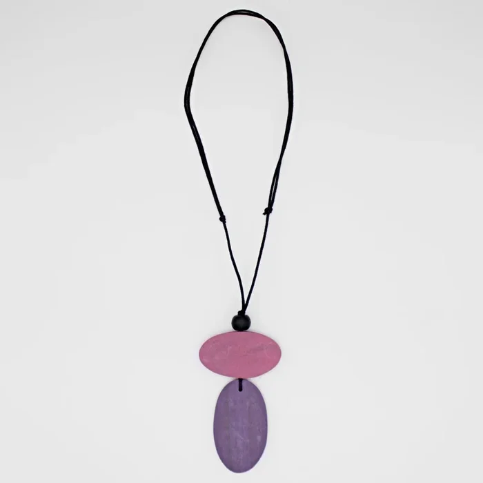 Purple Double Bead Alaina Pendant