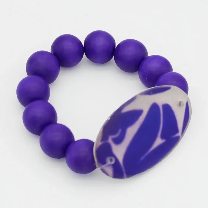 Purple Medallion Statement Bracelet