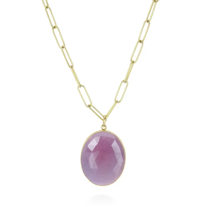 Purple Pink Sapphire Pendant (Pendant Only)