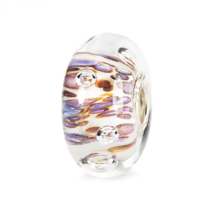 Purple Rippling Bubbles Glass Trollbead