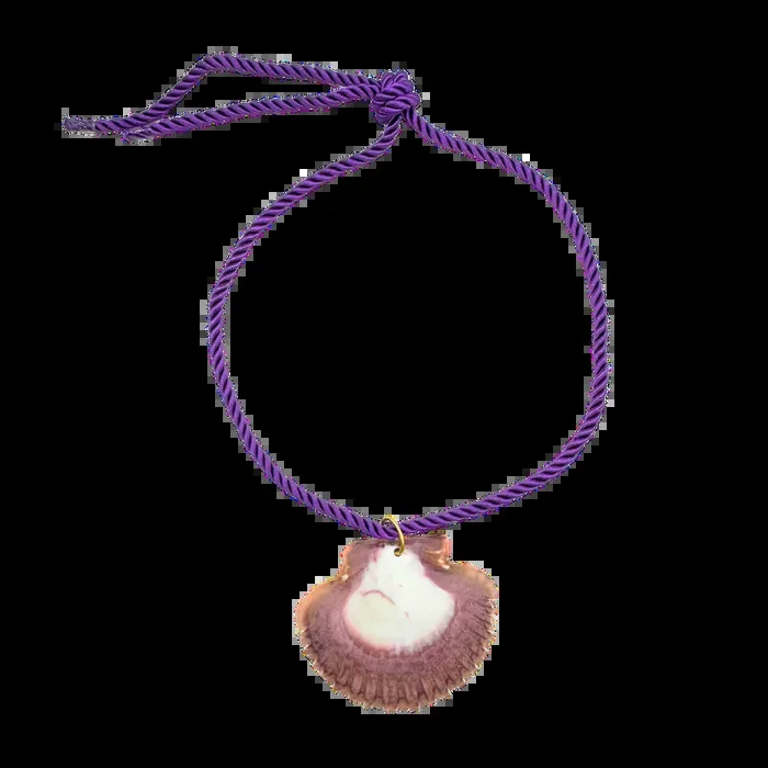 Purple Rope Shell Necklace