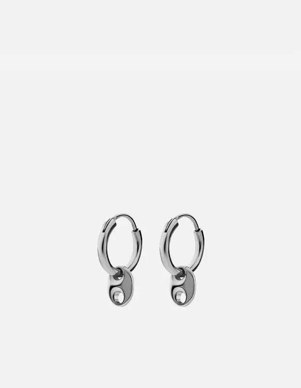 Pyper Huggie Earrings, Sterling Silver