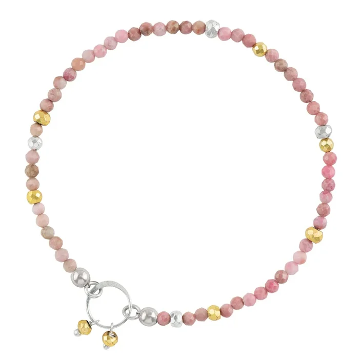Pyrite’s Booty Bracelet in Rhodonite with Ring