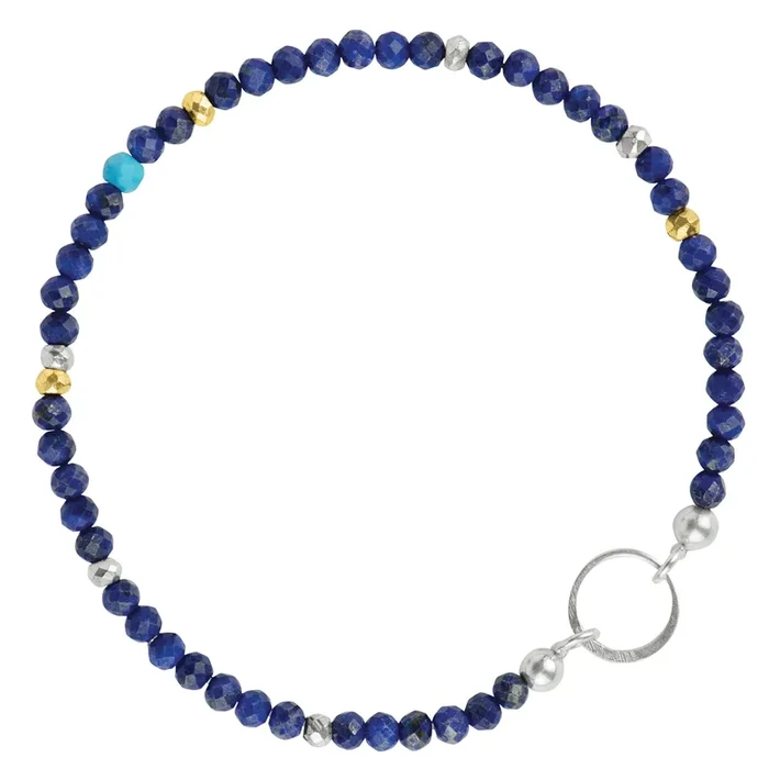 Pyrite’s Booty Bracelet with Ring in Lapis