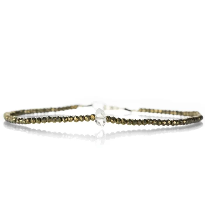 Pyrite and Herkimer Quartz Bracelet