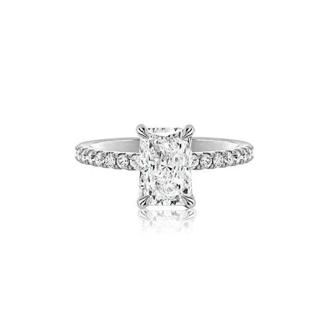 Radiant 1.31ct Lab Diamond White Gold Ring
