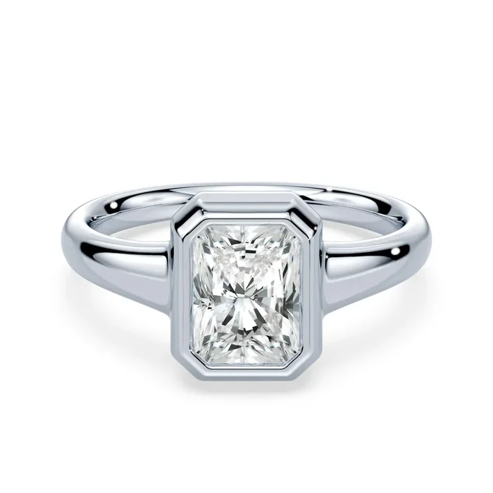 Radiant Cut Wide Bezel Ring