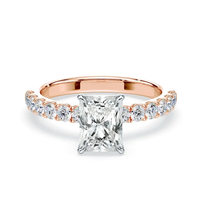 Radiant Hidden Halo Medium Pave Ring