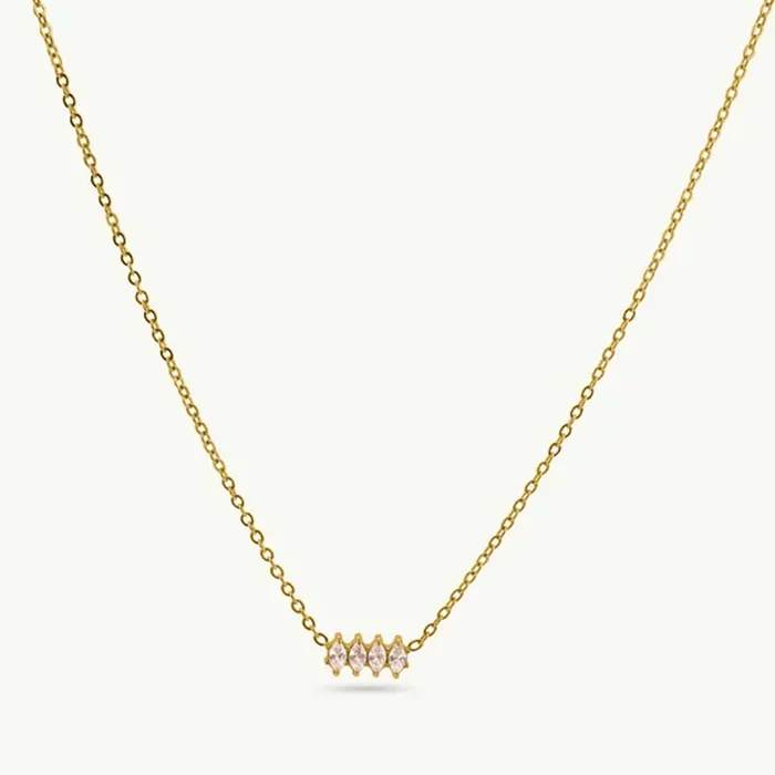 Radiant Wing Curve Pendant Necklace