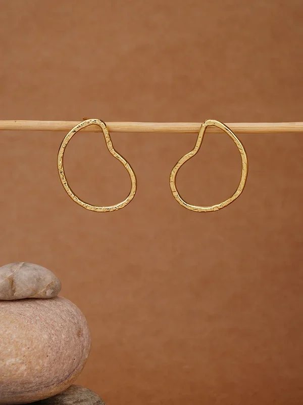 Rain drop Brass Earring