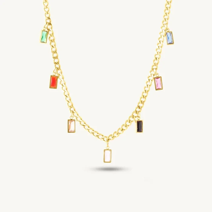 Rainbow Glow Charm Necklace