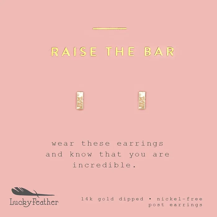 Raise the Bar – Gold Bar Earrings