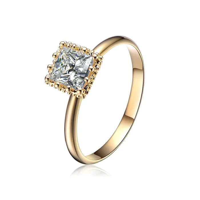 Raquelle Gold Plating Clear Ring
