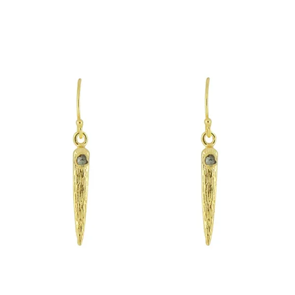 Raw Diamond Anlace Earrings in Gold – FINAL SALE