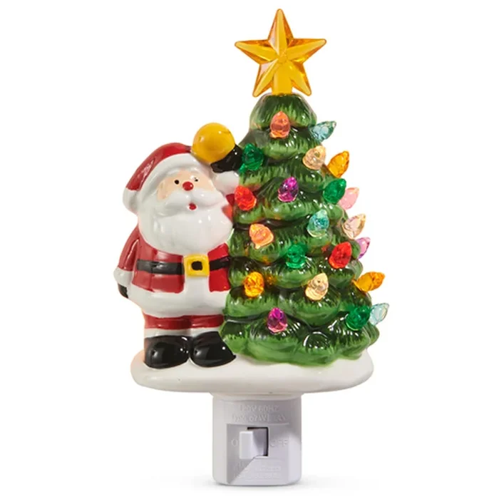 Raz Imports 6.5″ Santa with Tree Night Light