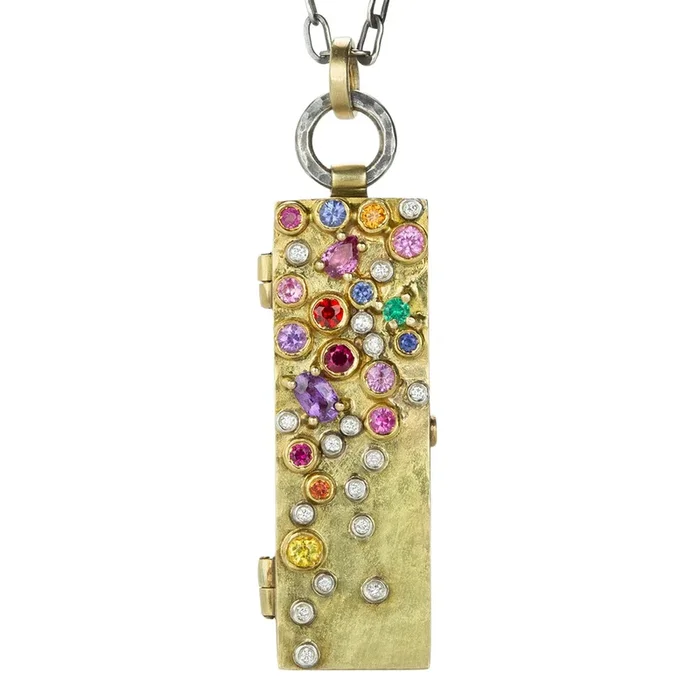 Rectangular Confetti Locket (Pendant Only)
