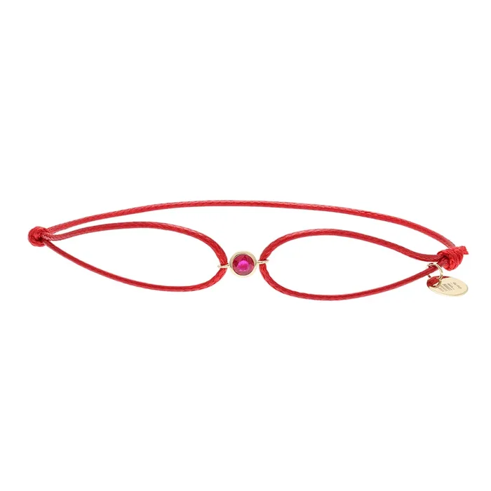 Red Cord Bracelet in Ruby
