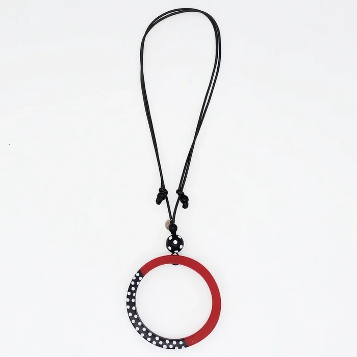 Red Inez Pendant Necklace