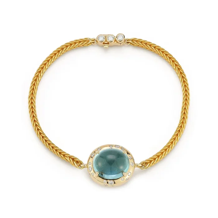 Reese Bracelet – Aquamarine Cabochon