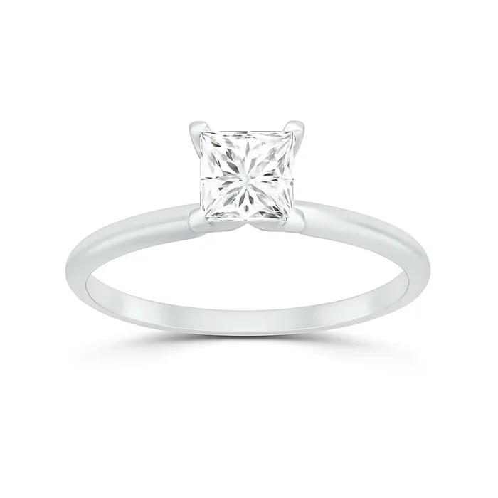 Refined Glow Princess Cut Diamond Solitaire