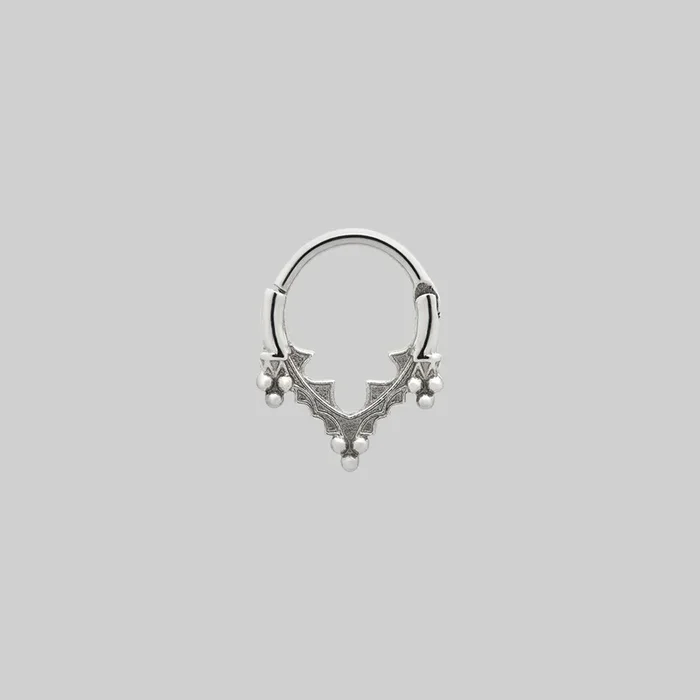 RELIQUARY. Cathedral Arch Septum Clicker Ring – Silver