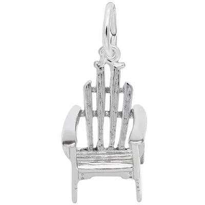 Rembrandt Adirondack Chair Charm in Sterling Silver