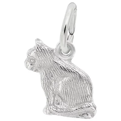 Rembrandt Cat Charm in Sterling Silver