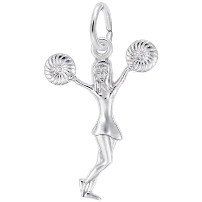 Rembrandt Cheerleader Charm in Sterling Silver