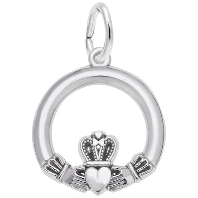 Rembrandt Claddagh Charm in Sterling Silver