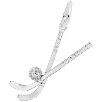 Rembrandt Field Hockey Charm in Sterling Silver