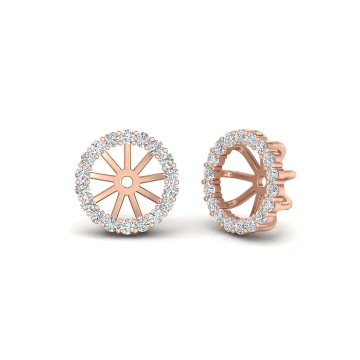 Removable Halo Diamond Jacket For 4 Carat Studs