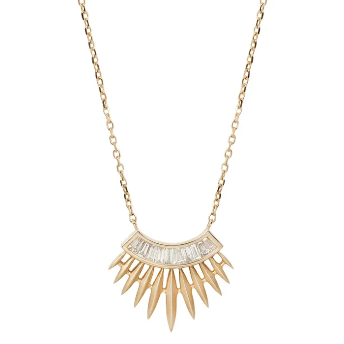 Rising Sun Diamond Necklace