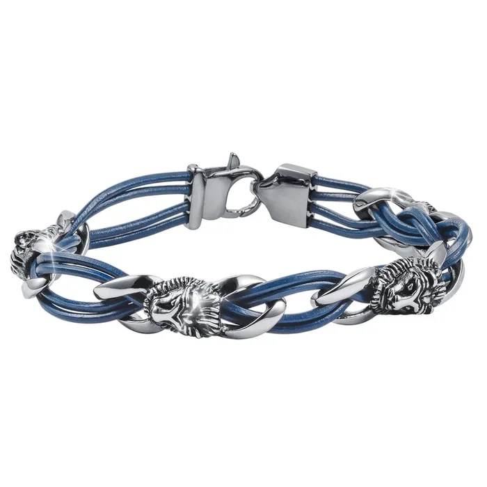 Roaring Steel Leather Bracelet
