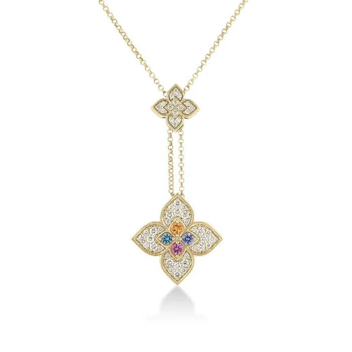 Roberto Coin Carnival Diamond & Gemstone Lariat Necklace