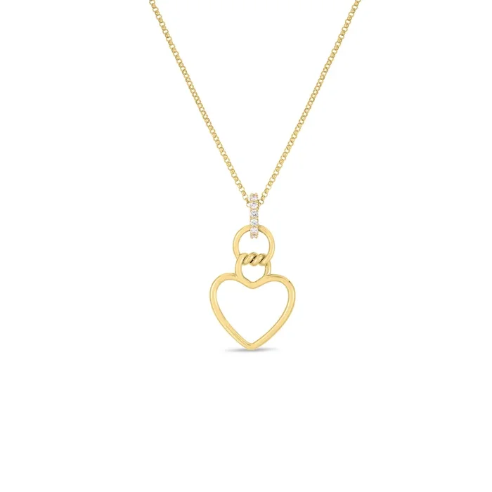 Roberto Coin Cialoma Diamond Heart Necklace