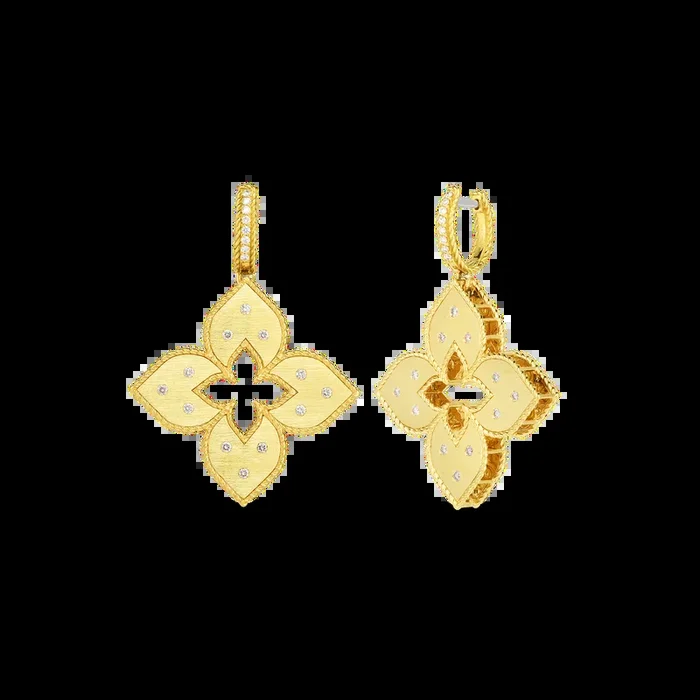 Roberto Coin Diamond Venetian Princess Dangle Earrings