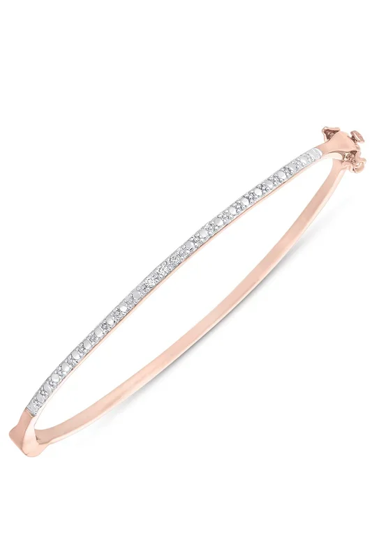 Rochelle Fine Rose Plated Bangle
