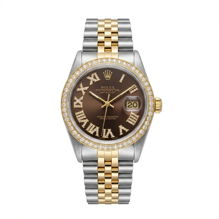 Rolex Datejust 36MM W/ Diamond Bezel & Brown Roman Dial JTJ™