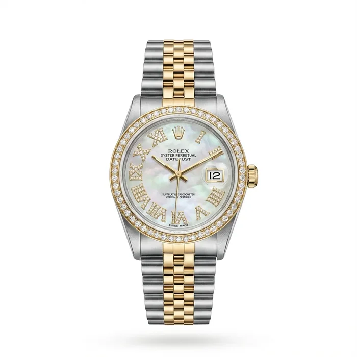 Rolex Datejust 36MM W/ Diamond Bezel & Mother Pearl Roman Dial JTJ™
