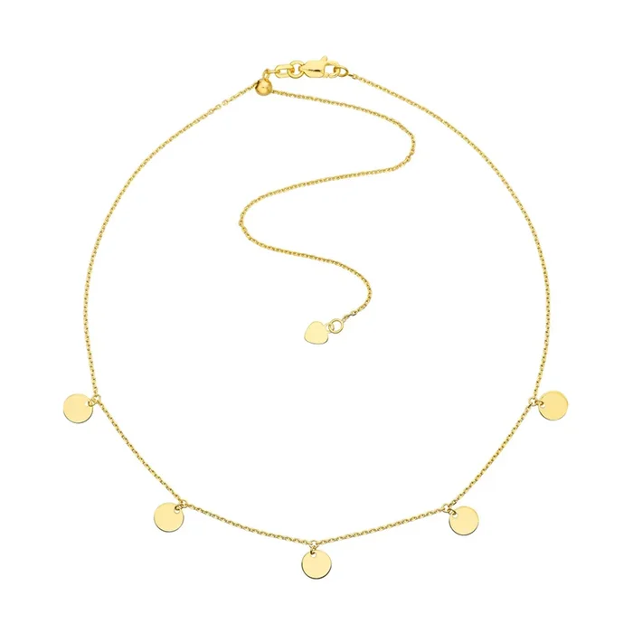 Rolland’s Designs 14K Gold Mini Disc Chocker Necklace
