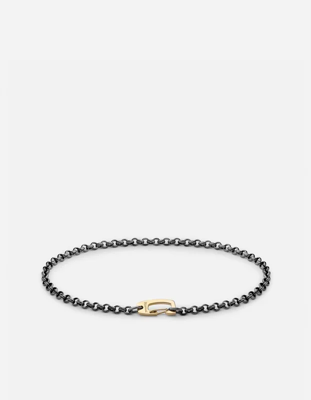 Rolo Clip Bracelet, Sterling Silver / Gold Vermeil