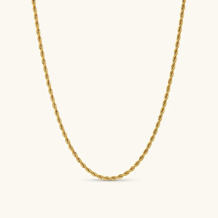 Rope Necklace In Gold